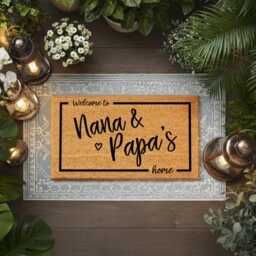 Grandparent Gifts - Custom Coir Mat Home Decor Nana Papa Doormat Housewarming Grandparents Welcome Door Personalized - thumbnail 3
