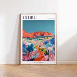 Uluru Travel Poster Vivid Australian Landscape Art Print - thumbnail 3