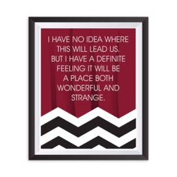 Twin Peaks Poster Wonderful & Strange Place Quote Print Red Room Agent Cooper David Lynch Black Lodge Fire Walk With Me - thumbnail 1