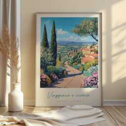 Chianti Travel Poster Tuscany Wine Country Art Print - thumbnail 3