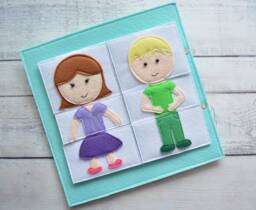 Felt Quiet Book Page Montessori Sensory Travel Toy - 1-4 Year