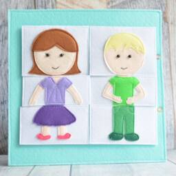 Felt Quiet Book Page Montessori Sensory Travel Toy - 1-4 Year - thumbnail 4
