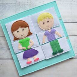Felt Quiet Book Page Montessori Sensory Travel Toy - 1-4 Year - thumbnail 2