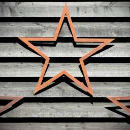 Rustic Metal Barn Stars Set Of 3, Garden Art Ornaments Alternative Wreath - thumbnail 2