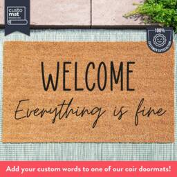 Your Custom Text Here - Personalized Doormat Customized Coir Mat Home Decor Housewarming Gift Personalised - thumbnail 1