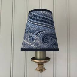 Ralph Lauren Birchwood Paisley - Small Handmade Candle Clip Lampshade For Wall Lights/Chandeliers - thumbnail 1