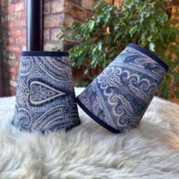 Ralph Lauren Birchwood Paisley - Small Handmade Candle Clip Lampshade For Wall Lights/Chandeliers - thumbnail 2