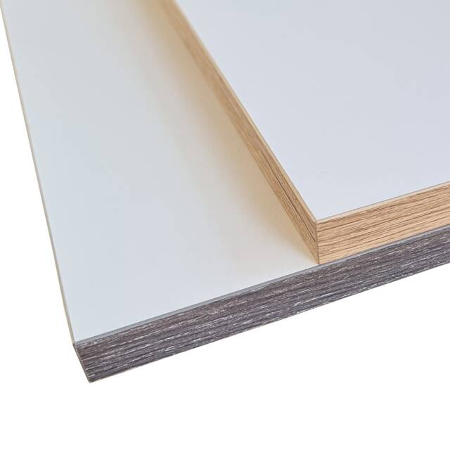 24cm 26cm 28cm 30cm 32cm 34cm Wall Shelves With Black Brackets. White Shelf With Oak Or Grey Edging. Any Between 24-34 Deep Up To 240cm Long - image 1