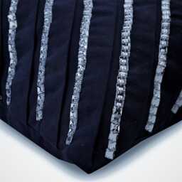 "Decorative Pintucks, Textured Navy Blue European Pillow 24""x24""/26""x26" - thumbnail 2
