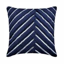 "Decorative Pintucks, Textured Navy Blue European Pillow 24""x24""/26""x26"