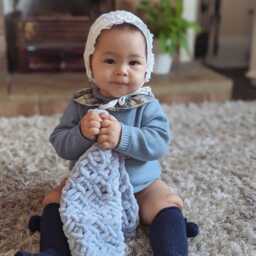 Baby Lovey Blanket - Soft Chenille Security Comforter With Dummy Loop Option New Gift - thumbnail 4