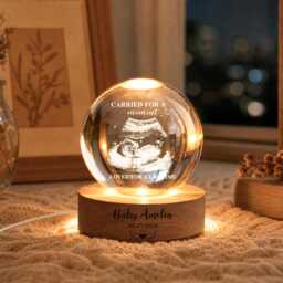 Baby Memorial Crystal Ball Night Light, Loss Of Sonogram Lamp, Miscarriage Light, Baby Ultrasound Sympathy Gift