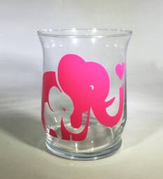Mommy & Baby Elephant Glass Candle Holder - Mother's Day Gift Birthday