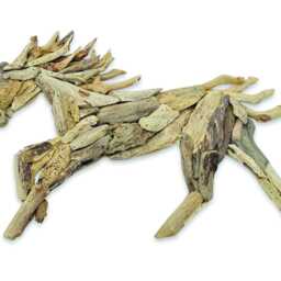 Driftwood Wall Art Horse 70cm, Teak Root Galloping Sculpture - thumbnail 2