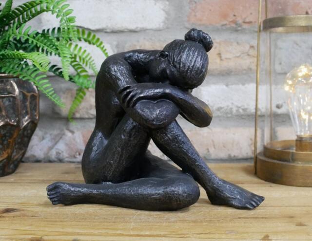 Sad Sitting Lady Sculpture - Ornament Woman Emotional Ornaments Gift For The Living Room - image 1