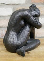 Sad Sitting Lady Sculpture - Ornament Woman Emotional Ornaments Gift For The Living Room - thumbnail 3