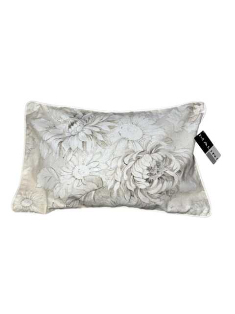 Floral Lumbar Pillow Cover, Taupe Botanical Print, 30x45cm - image 1