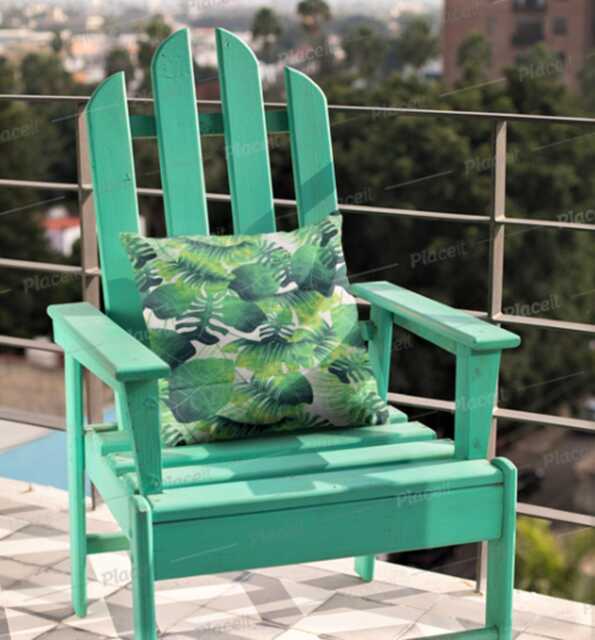 Botanical Green Leaves Waterproof Cushion Cover Double-Sided