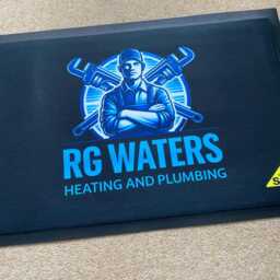 Personalised Plumbers Mat - Custom Business Logo Protective Work Mat Electricians, Trade, Gas Engineers, Tradesmen/Door - thumbnail 3
