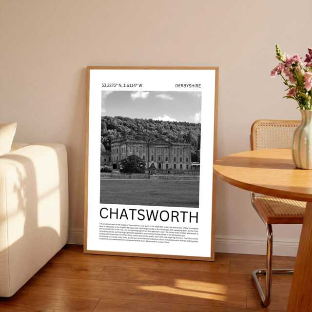 Chatsworth House Photography Print Derbyshire Peak District Wall Art - image 1