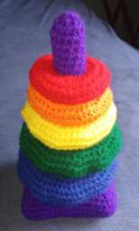 Crochet Rainbow Ring Stacking Toy