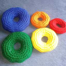 Crochet Rainbow Ring Stacking Toy - thumbnail 3