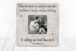 Personalized Long Distance Map Picture Frame Custom State Gift