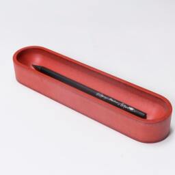 Red Desk Organization Set Of Two, Office Desktop Accessories, Modern Decor, Christmas Gift For Her - thumbnail 2