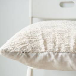 "Hmong Textile Pillow Cover Neutral Boho Home Decor - 20"" X 20" - thumbnail 4