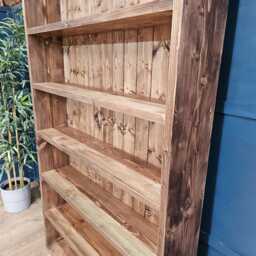 Handmade Rustic Wooden Bookcase. Various Sizes - thumbnail 2