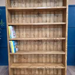 Handmade Rustic Wooden Bookcase. Various Sizes - thumbnail 4