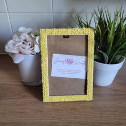 Yellow Floral Fimo Slice Photo Frame 4 X 6 Inches - thumbnail 3