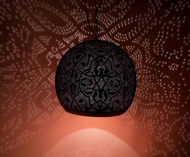 Moroccan Pendant Lamp, Ball Light Fixtures, Oriental Home Decor Lighting Lampshades - image 1