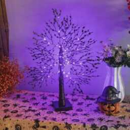 Led Twig Tree Light, Warm White Lighted Branch Lamp For Halloween, Autumn Table & Home Decor - thumbnail 2