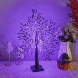 Led Twig Tree Light, Warm White Lighted Branch Lamp For Halloween, Autumn Table & Home Decor - thumbnail 1