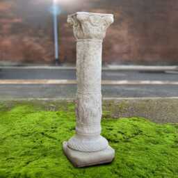 Outdoor Cement Column Statue Concrete Garden Pedestal Handmade Yard Ornament Classic Stone Plinth Lawn Sculpture Stand Front Door Figurine - thumbnail 2