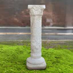 Outdoor Cement Column Statue Concrete Garden Pedestal Handmade Yard Ornament Classic Stone Plinth Lawn Sculpture Stand Front Door Figurine - thumbnail 1