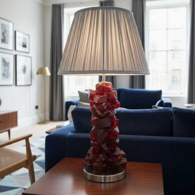 Rock Glass Table Lamp - image 1