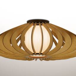 Pattypan Plywood Flush Mount Ceiling Light - Modern Wood Lamp - thumbnail 2
