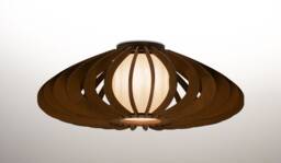 Pattypan Plywood Flush Mount Ceiling Light - Modern Wood Lamp - thumbnail 1