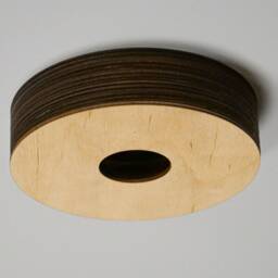 Pattypan Plywood Flush Mount Ceiling Light - Modern Wood Lamp - thumbnail 3