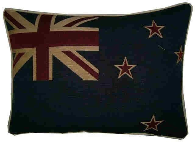 New Zealand Kiwi Flag Woven Tapestry Cushion Pillow Cover - image 1