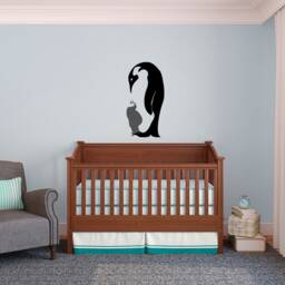 Mother & Child Penguin - Vinyl Wall Art Decal Custom Stickers - thumbnail 2