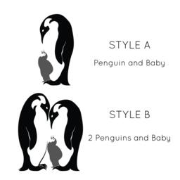 Mother & Child Penguin - Vinyl Wall Art Decal Custom Stickers - thumbnail 3