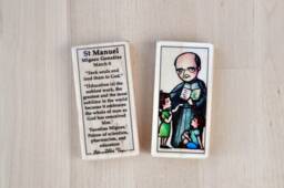 st Manuel Miguez Gonzalez Saint Block With Gift Bag // Fr Faustino Patron Of Scientists, Pharmacists, & Educators Catholic Toys - thumbnail 1