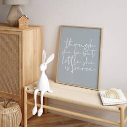 Though She Be But Little Is Fierce - William Shakespeare Quote Print - Girls Room Prints Quotes Quotes For Girls - thumbnail 3