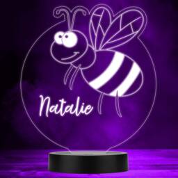 Cute Bumble Bee Bug Insect Multicolour Personalised Gift Led Lamp Night Light - Bedroom - thumbnail 1