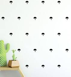 Umbrella Pattern - Collection Of 25 Wall Sticker Decal - Pattern, Girls Room, Boys Nursery Decal, Decals, Kids Room Patterns