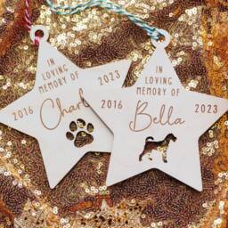 Dog Memorial Cat 2024 Christmas Bauble in Loving Memory Decoration/Remember A Loved One With This Beautiful Tree - thumbnail 2