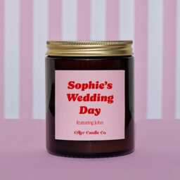 Brides Wedding Day Featuring Husband Candle Gift Hand Poured Funny Candle Soy Wax For Them Wedding Favour